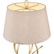 Morely 26 inch 150.00 watt Gold Leaf with White Table Lamp Portable Light