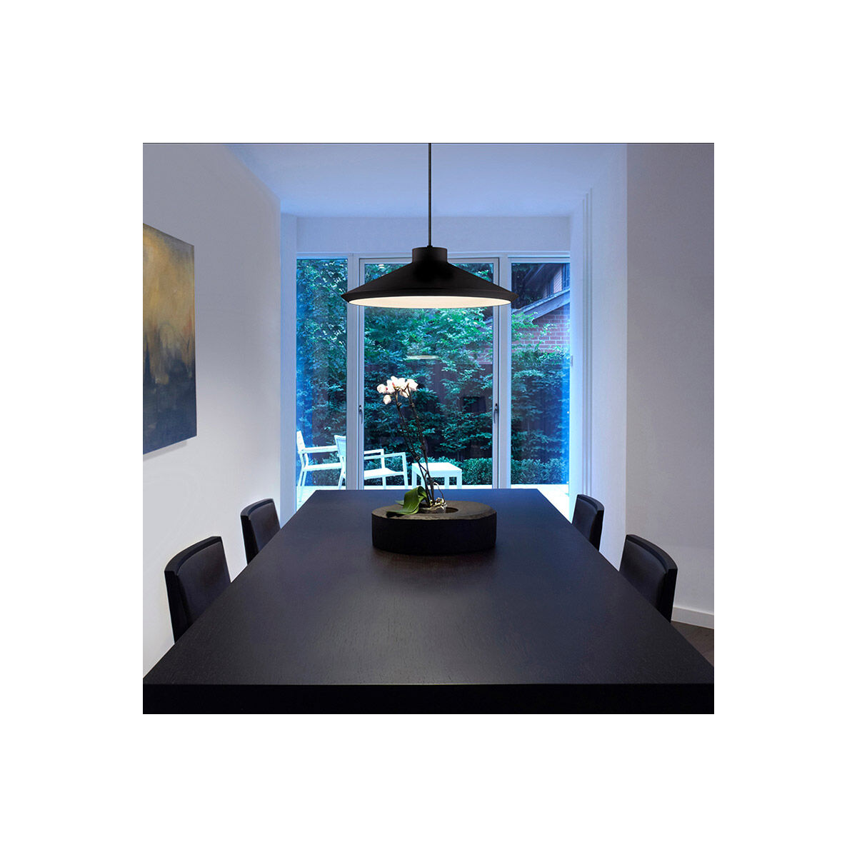 Koma LED 22 inch Satin White Pendant Ceiling Light in GU24