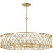 Estie 8 Light 38 inch Piastra Gold Interior Hanging Ceiling Light