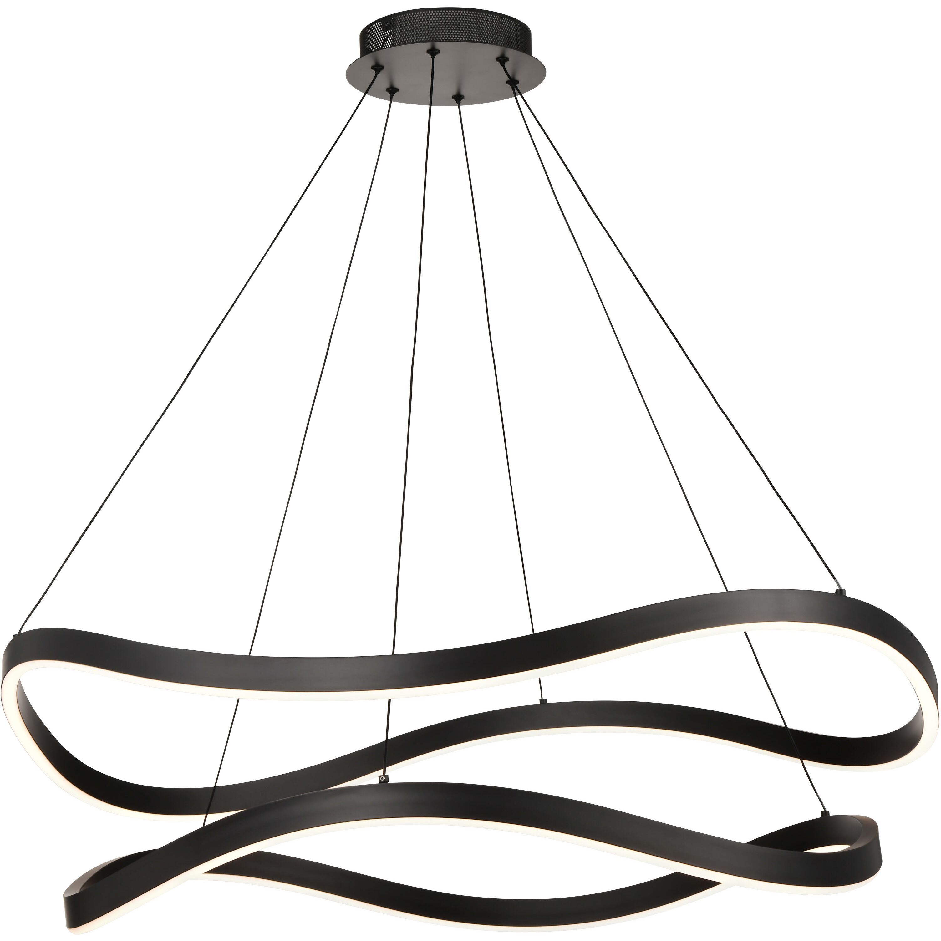 Sylas LED 37.4 inch Matte Black Pendant Ceiling Light