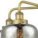 Bell 5 Light 26 inch Brushed Brass Chandelier Ceiling Light in Silver Plated Mercury Glass