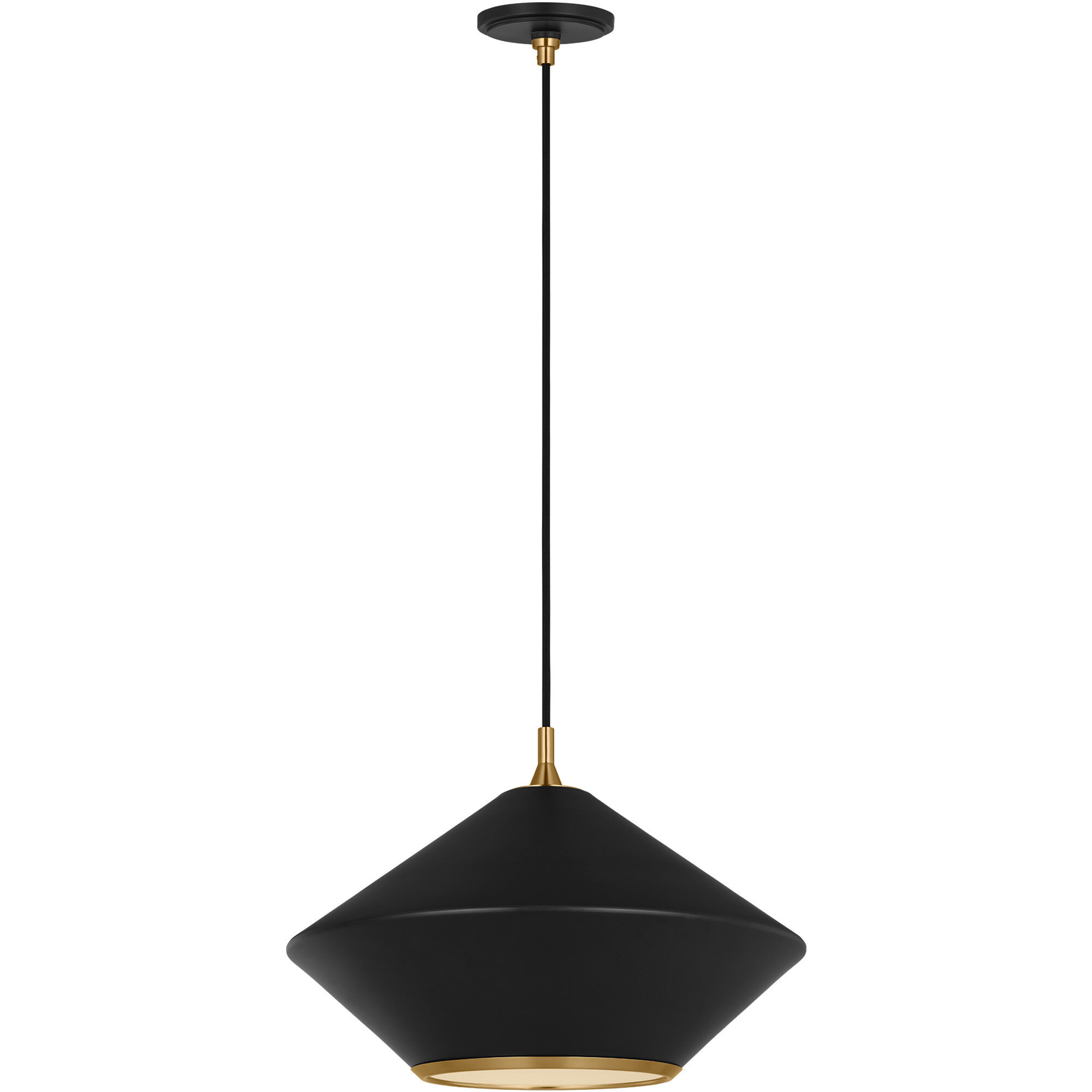 TOB by Thomas O'Brien Stanza 1 Light 19 inch Midnight Black Pendant Ceiling Light