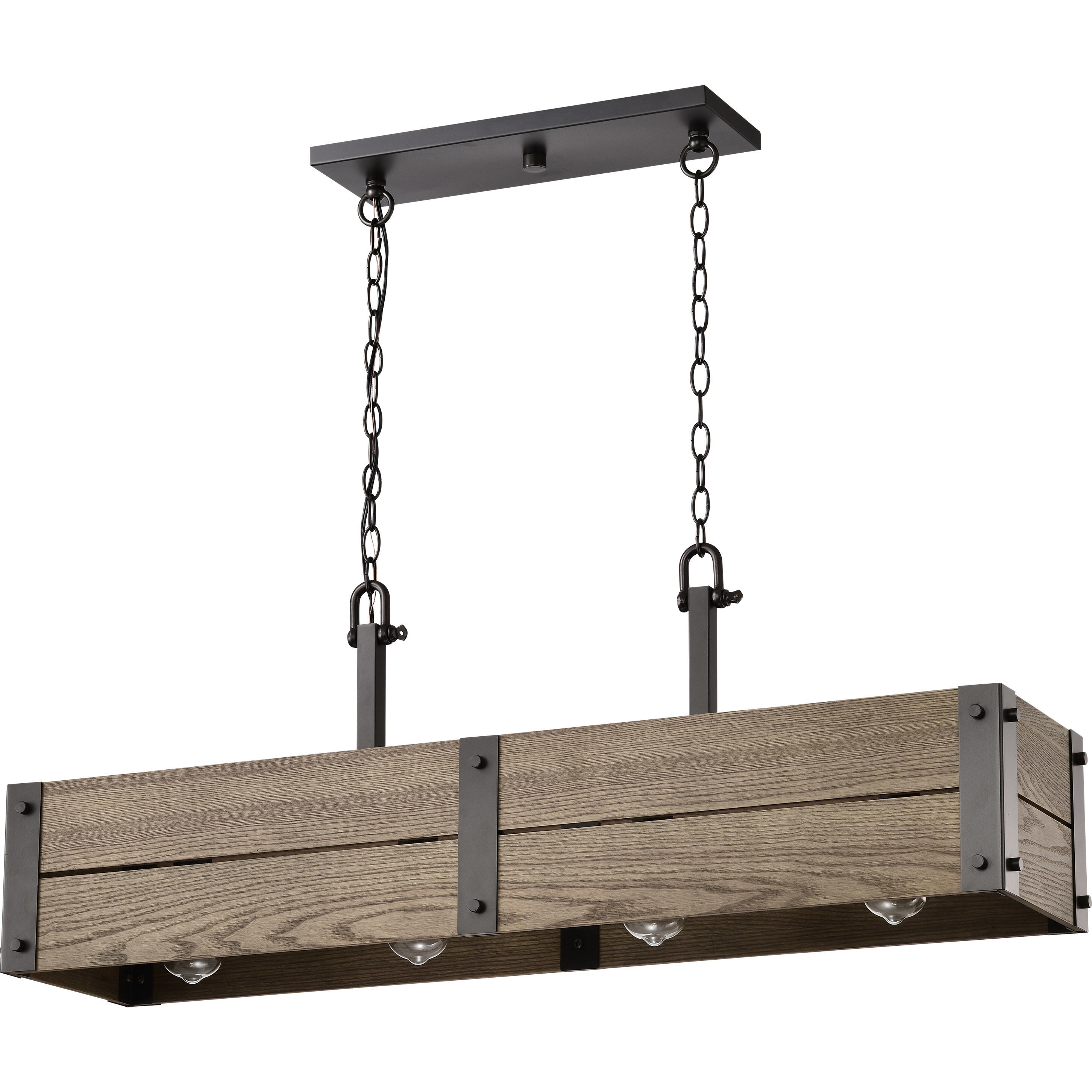 Winchester 4 Light 40.75 inch Bronze Trestle Ceiling Light