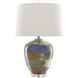 Rainbow 27.25 inch 150 watt Blue and Green and Sand and Rust and Clear Table Lamp Portable Light