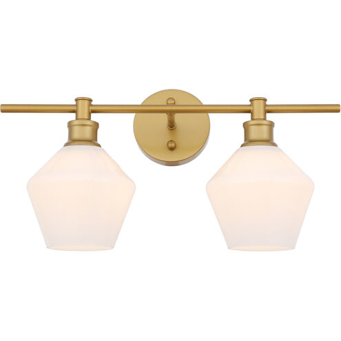 Gene 2 Light 19 inch Brass Wall sconce Wall Light