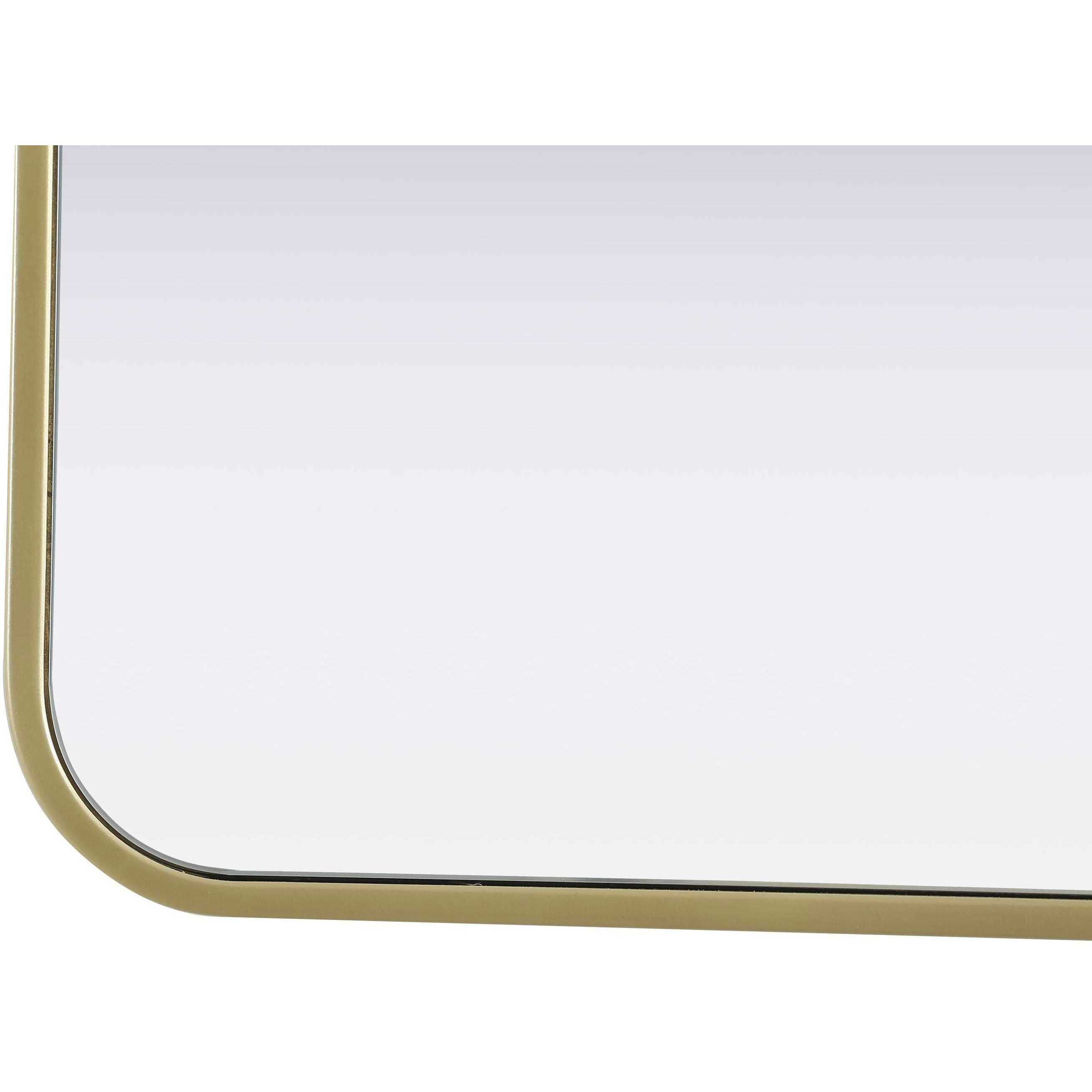 Remy 40 X 36 inch Brass Mirror