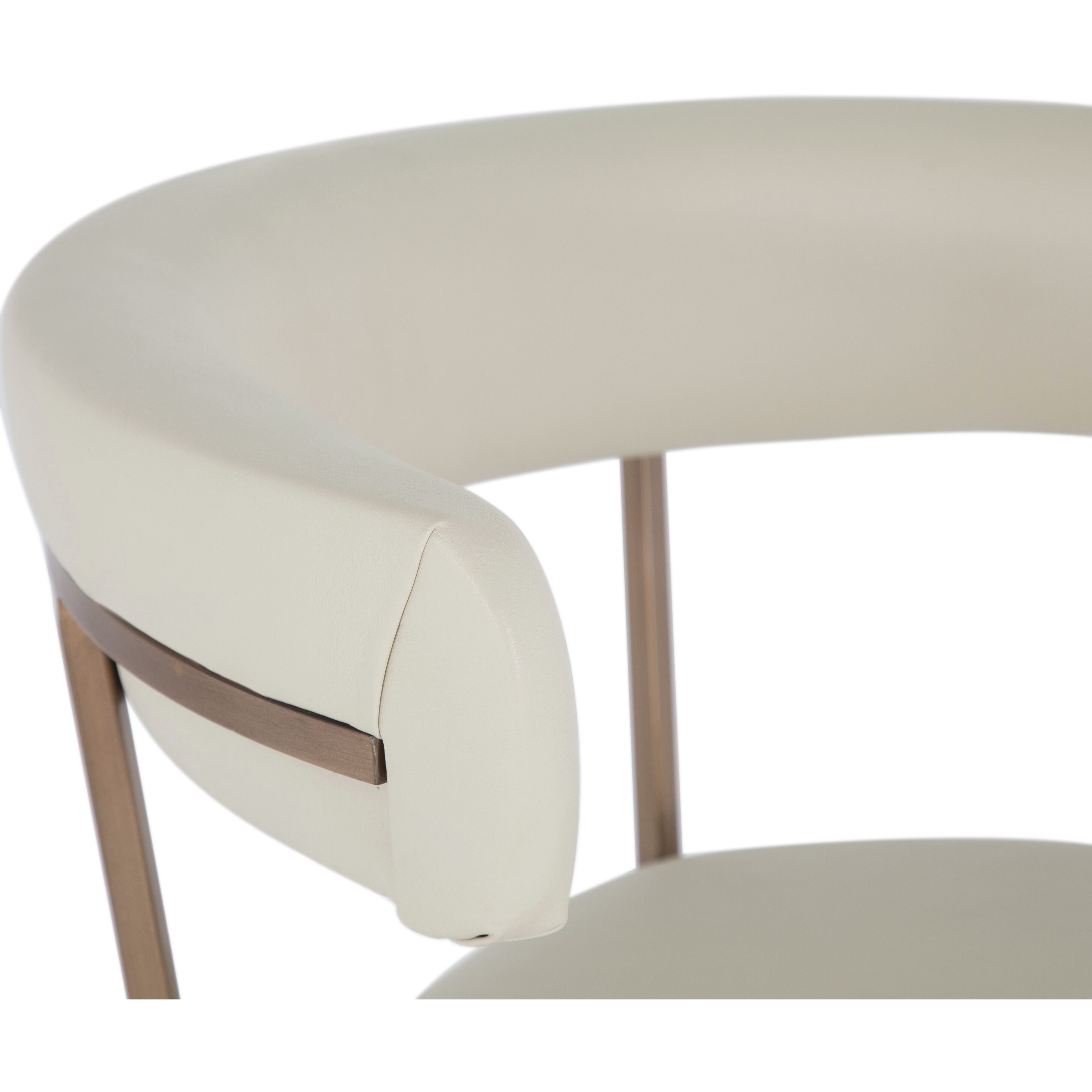 Matlock 42.75 inch White & Ivory / Yellow Bar Counter Stool