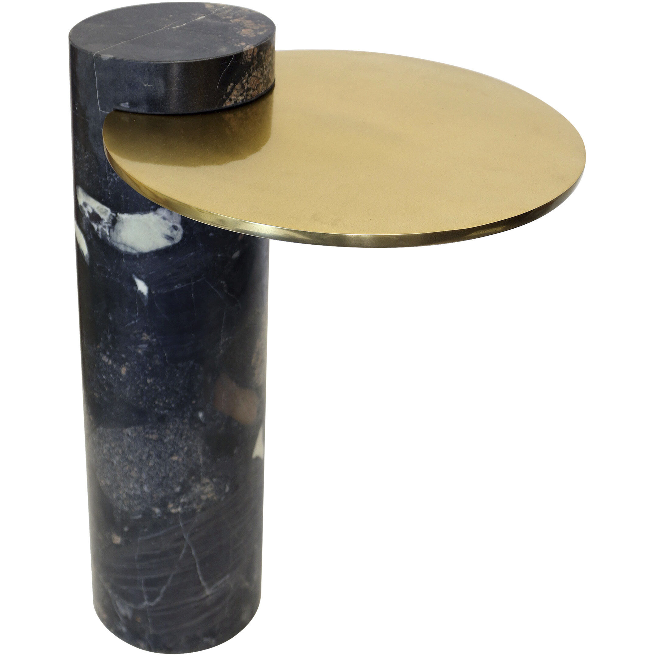 Atlas 20.47 X 14.17 inch Black and Gold Accent Table
