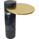 Atlas 20.47 X 14.17 inch Black and Gold Accent Table
