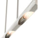 Acra 3 Light 36 inch Brushed Nickel Linear Chandelier Ceiling Light