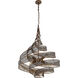 Flow 6 Light 26 inch Hammered Ore Pendant Ceiling Light