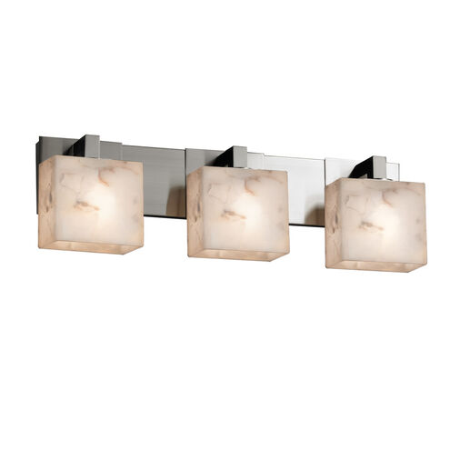 Alabaster Rocks LED 27 inch Brushed Nickel Vanity Light Wall Light in 2100 Lm LED, Rectangle