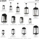 Oslo 3 Light 16 inch Black Outdoor Wall Lantern