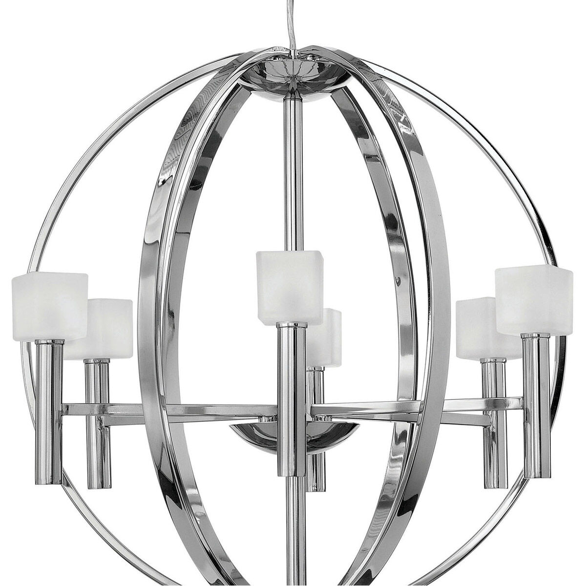 Mondo 6 Light 22.25 inch Polished Chrome Chandelier Ceiling Light