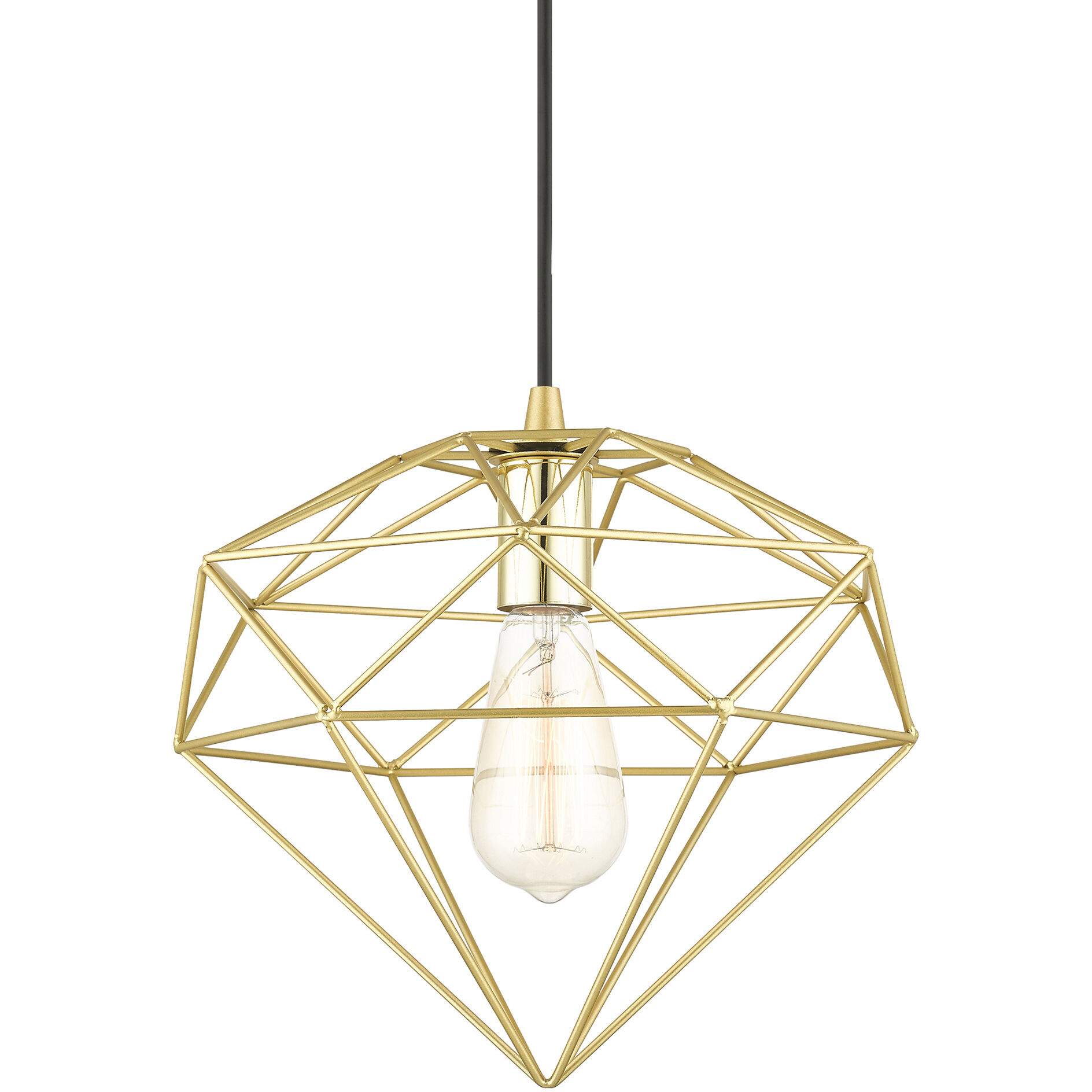 Knox 1 Light 11 inch Soft Gold with Polished Brass Accents Pendant Ceiling Light