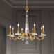 Signature Amadeus 8 Light 34 inch Heirloom Gold Chandelier Ceiling Light, Schonbek Signature