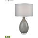 Clothilde 26 inch 9.00 watt Gray with Clear Table Lamp Portable Light