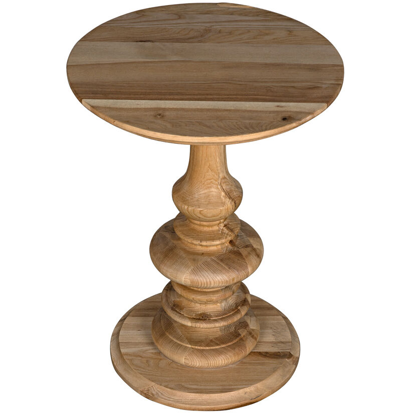 Old Elm 28 X 20 inch Clear Coat Flat Pedestal Side Table