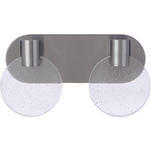 Glisten LED 13.39 inch Brushed Polished Nickel Vanity Light Wall Light