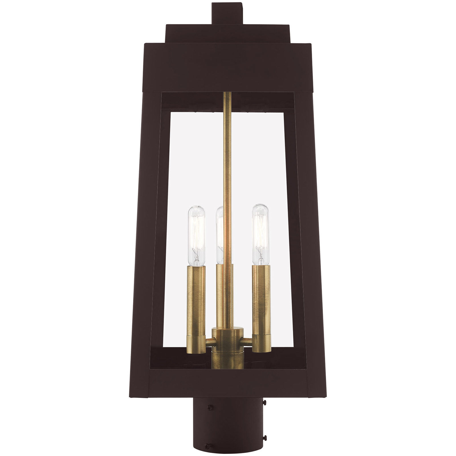 Oslo 3 Light 20 inch Bronze Outdoor Post Top Lantern