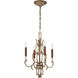 Magnolia Manor 4 Light 16.5 inch Pale Gold with Distressed Bronze Chandelier Ceiling Light