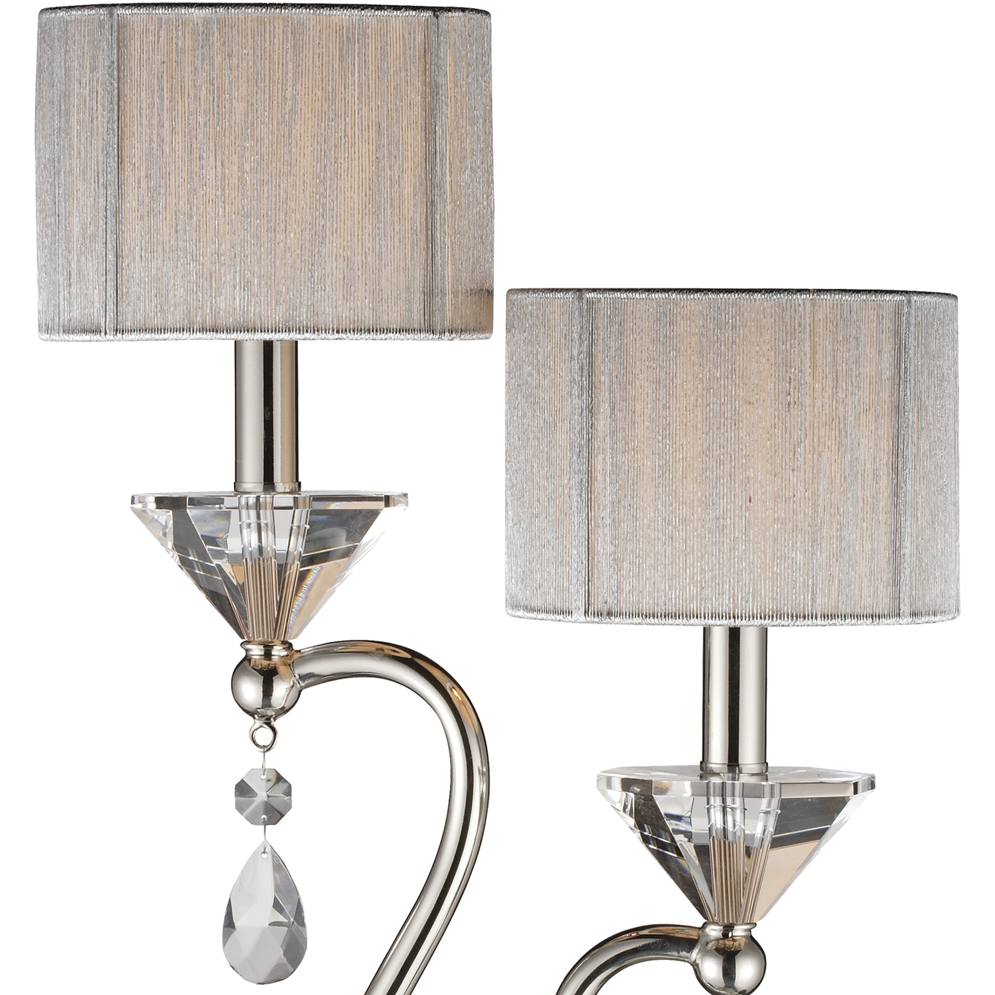Krystal 23.5 inch 60 watt Polished Nickel with Clear Table Lamp Portable Light