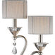 Krystal 23.5 inch 60 watt Polished Nickel with Clear Table Lamp Portable Light