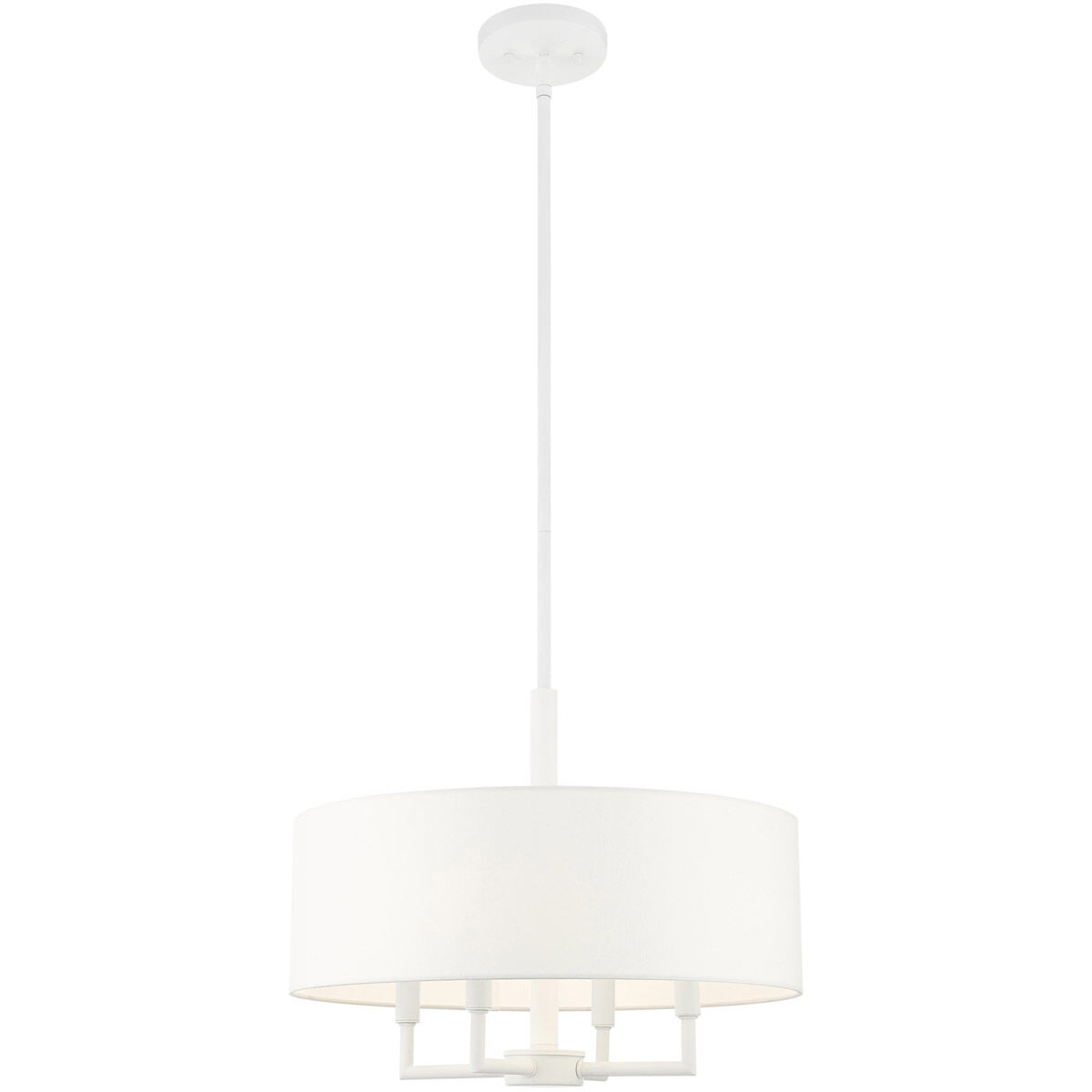 Meridian 4 Light 18 inch White Pendant Chandelier Ceiling Light