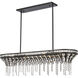 Fantania 4 Light 36 inch Matte Black Linear Chandelier Ceiling Light
