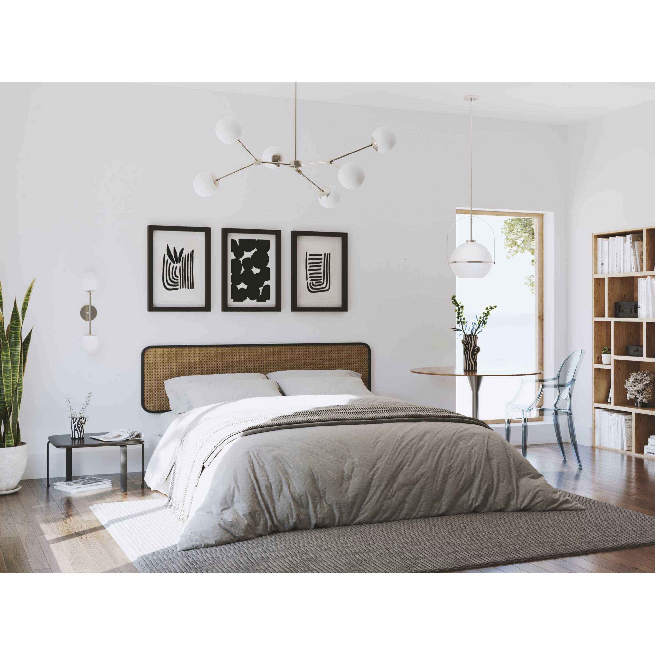 Haas 6 Light 50 inch Brushed Nickel Chandelier Ceiling Light, Design Series