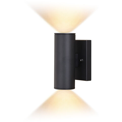 Chiasso LED 8 inch Textured Black Outdoor Wall