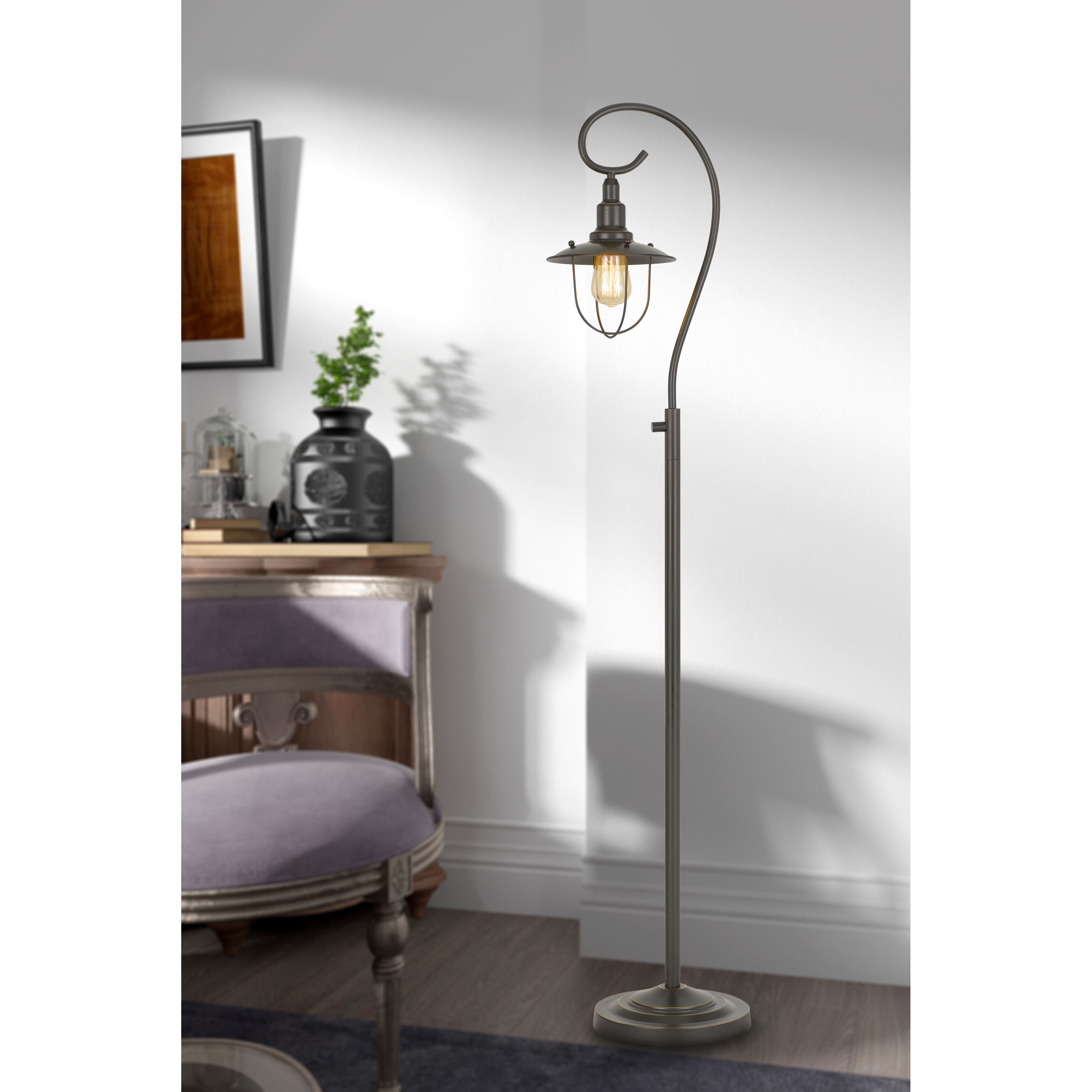 Vigo 58 inch 60 watt Dark Bronze Floor Lamp Portable Light