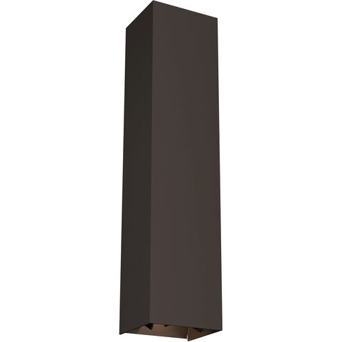 Vex LED 20 inch Bronze Outdoor Wall Light in Uplight/Downlight, Integrated LED
