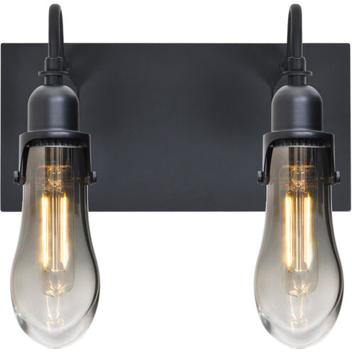 Wish 2 Light 12 inch Black Vanity Light Wall Light