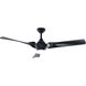 Austin 21.42 inch Black and Chrome with Black Blades Ceiling Fan