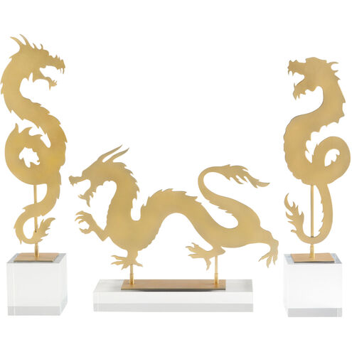 Haku Dragon 12.5 X 4 inch Sculpture, Horizontal