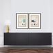 Abstract Collection Rubbed Matte Espresso Wood With Honeycomb Embossing Framed Art
