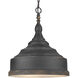 Keating Pendant Ceiling Light in Antique Black Iron