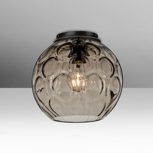 Bombay 1 Light 9.8 inch Black Flush Mount Ceiling Light