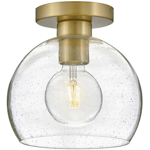Rumi LED 9 inch Lacquered Brass Foyer Light Ceiling Light, Flush Mount