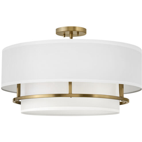 Graham 4 Light 23 inch Lacquered Brass Indoor Semi-Flush Mount Ceiling Light