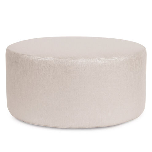Universal 18 inch Glam Sand Round Ottoman with Slipcover