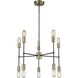 Up Down Century 10 Light 24 inch Antique Brass with Oil Rubbed Bronze Chandelier Ceiling Light