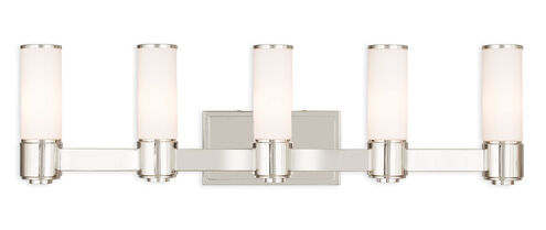 Weston 5 Light 36 inch Polished Nickel ADA ADA Wall Sconce/ Bath Vanity Wall Light