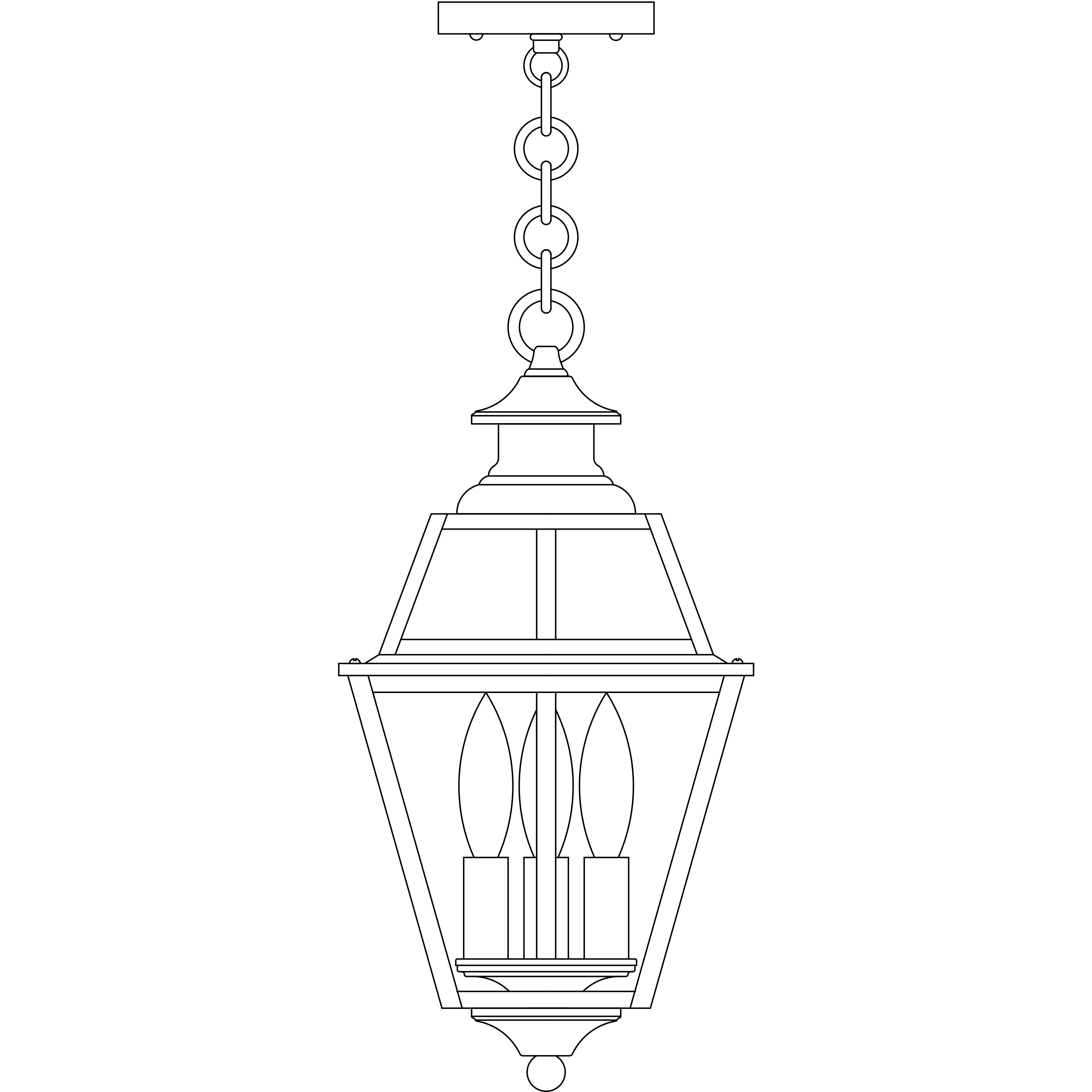 Inverness 3 Light 8 inch Rustic Brown Pendant Ceiling Light in Rain Mist