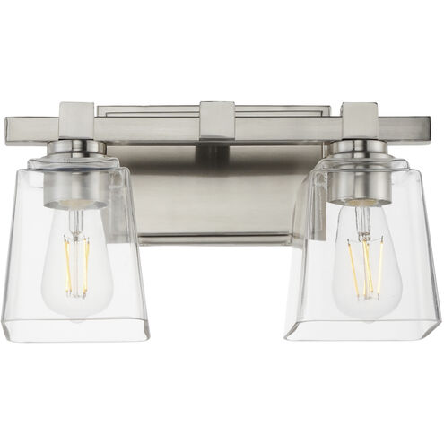 Cubos 2 Light 14 inch Satin Nickel Bath Vanity Wall Light