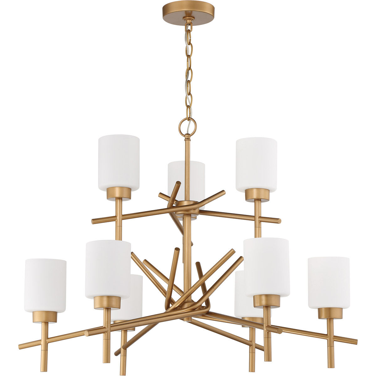 Cadence 9 Light 32 inch Soft Gold Chandelier Ceiling Light