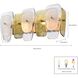Strata 2 Light 20.75 inch Lacquered Gold Bath Vanity Wall Light
