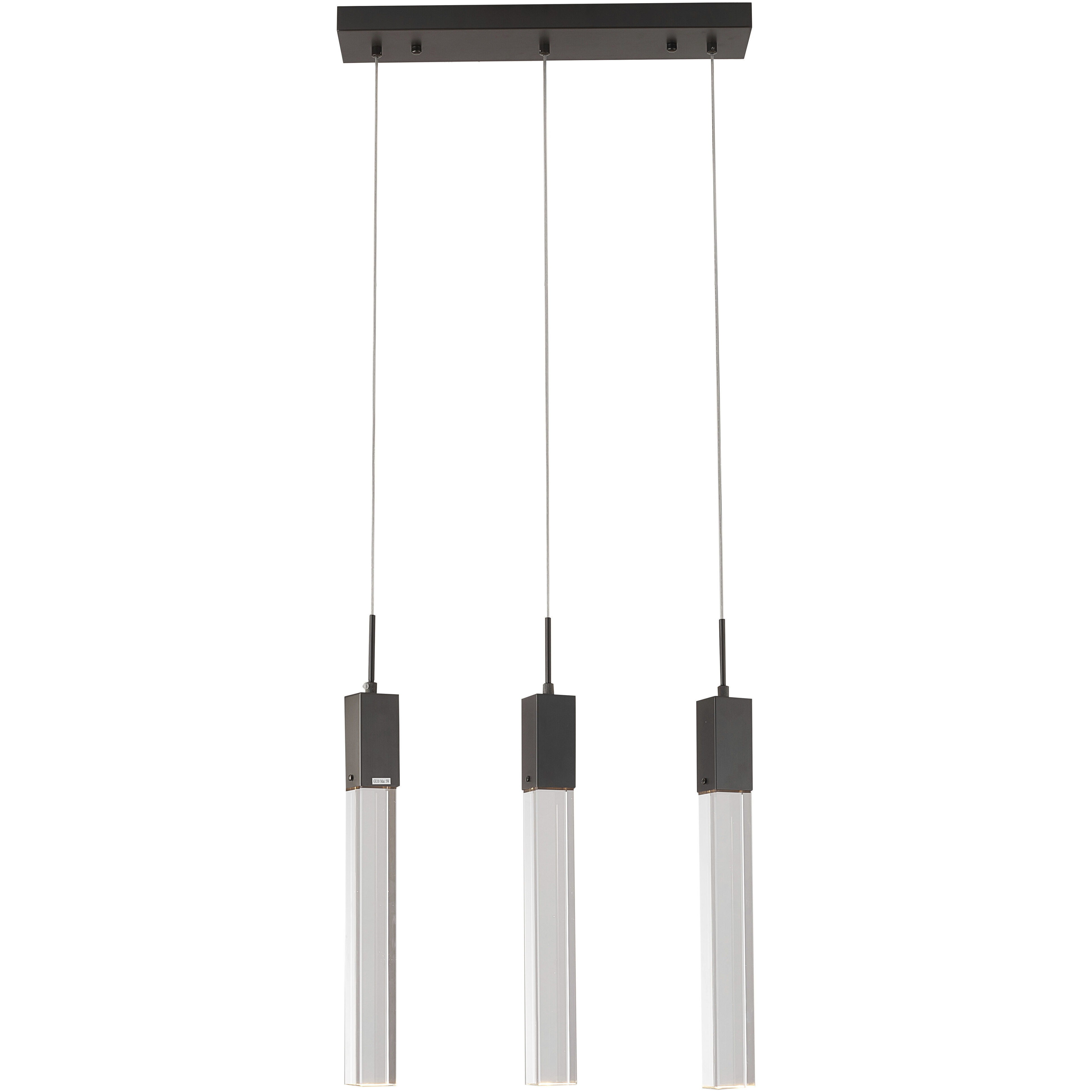 Canada 3 Light 22 inch Black Island Lighting Ceiling Light