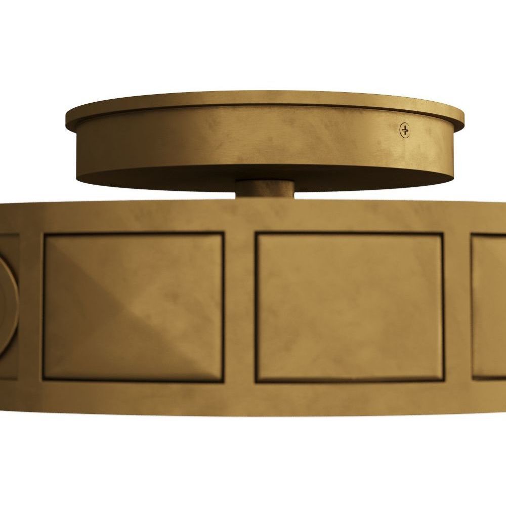 Empire Antique Brass Flush Mount Ceiling Light